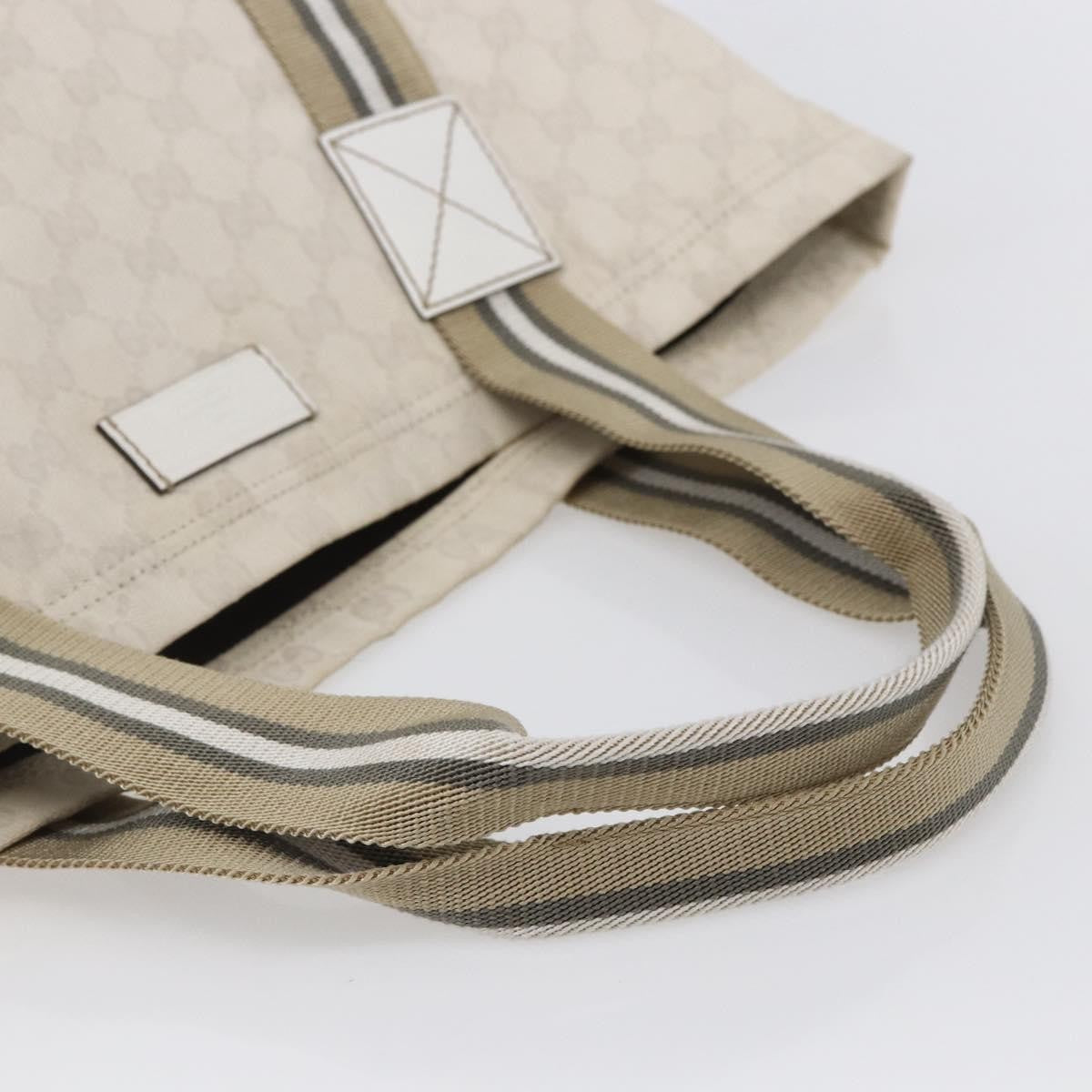 Gucci Original Web Gg Canvas Beige Canvas Tote Bag Bag (Pre-Owned)