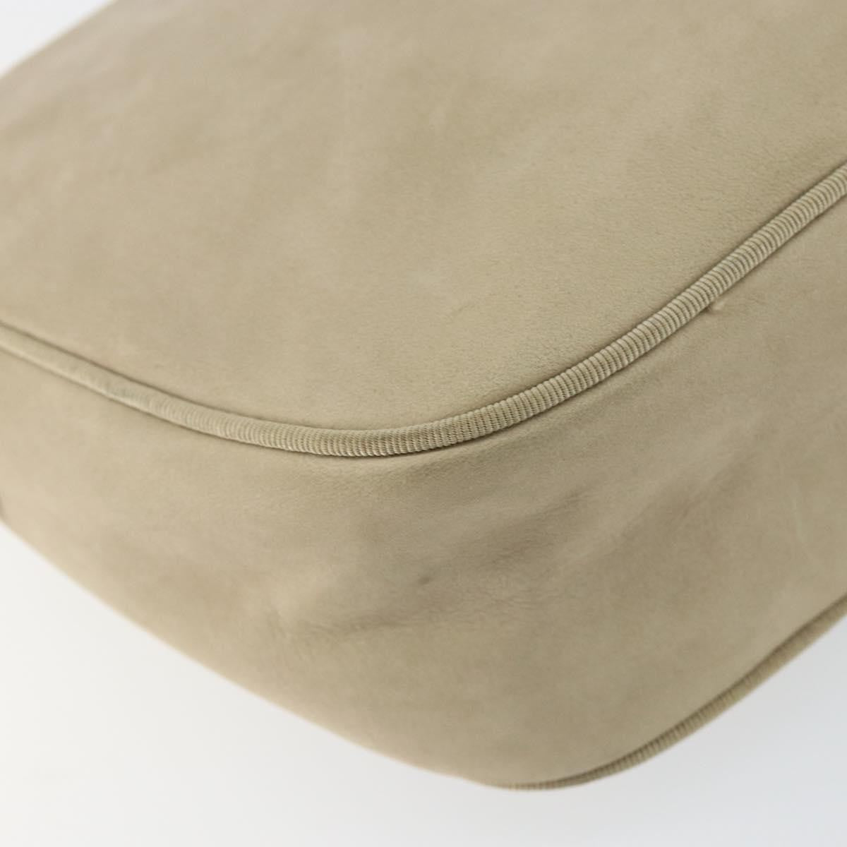 Salvatore Ferragamo Vala Suede Beige Suede Shoulder Bag Bag (Pre-Owned)