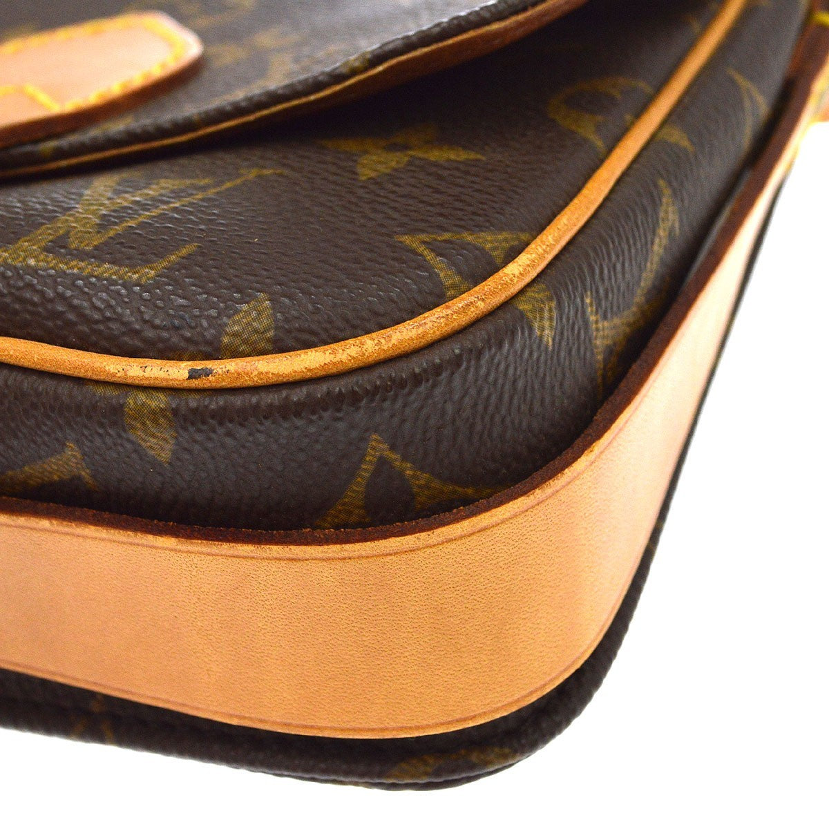 Louis Vuitton Cartouchiere Monogram Canvas Brown Canvas Handbag (Pre-Owned)