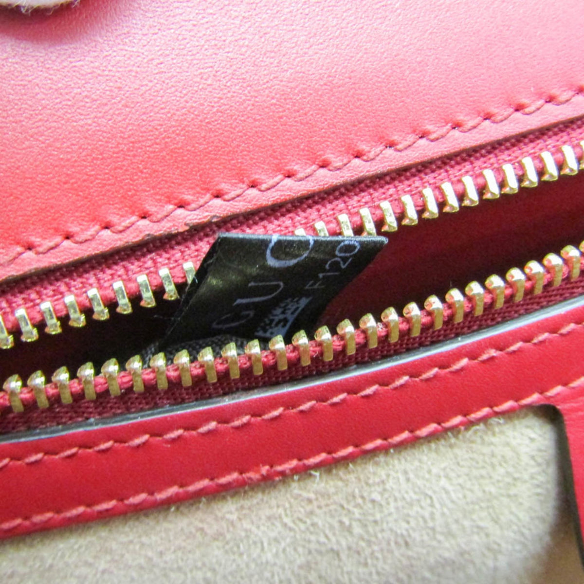 Gucci Sylvie Leather Red Leather Shoulder Bag Bag (Pre-Owned)