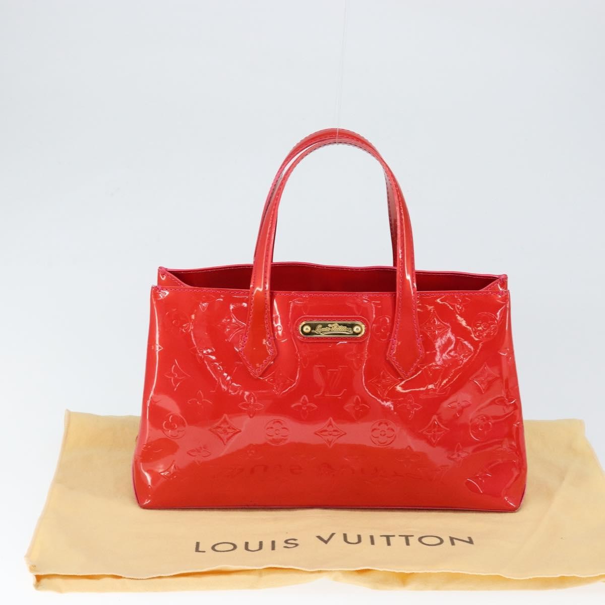 Louis Vuitton Wilshire Monogram Vernis Pink Patent_Leather Handbag (Pre-Owned)