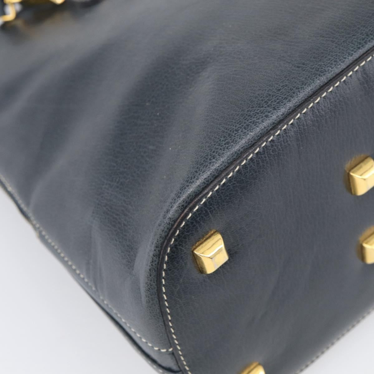 Salvatore Ferragamo Top Handle Leather Navy Leather Crossbody Bag Bag (Pre-Owned)