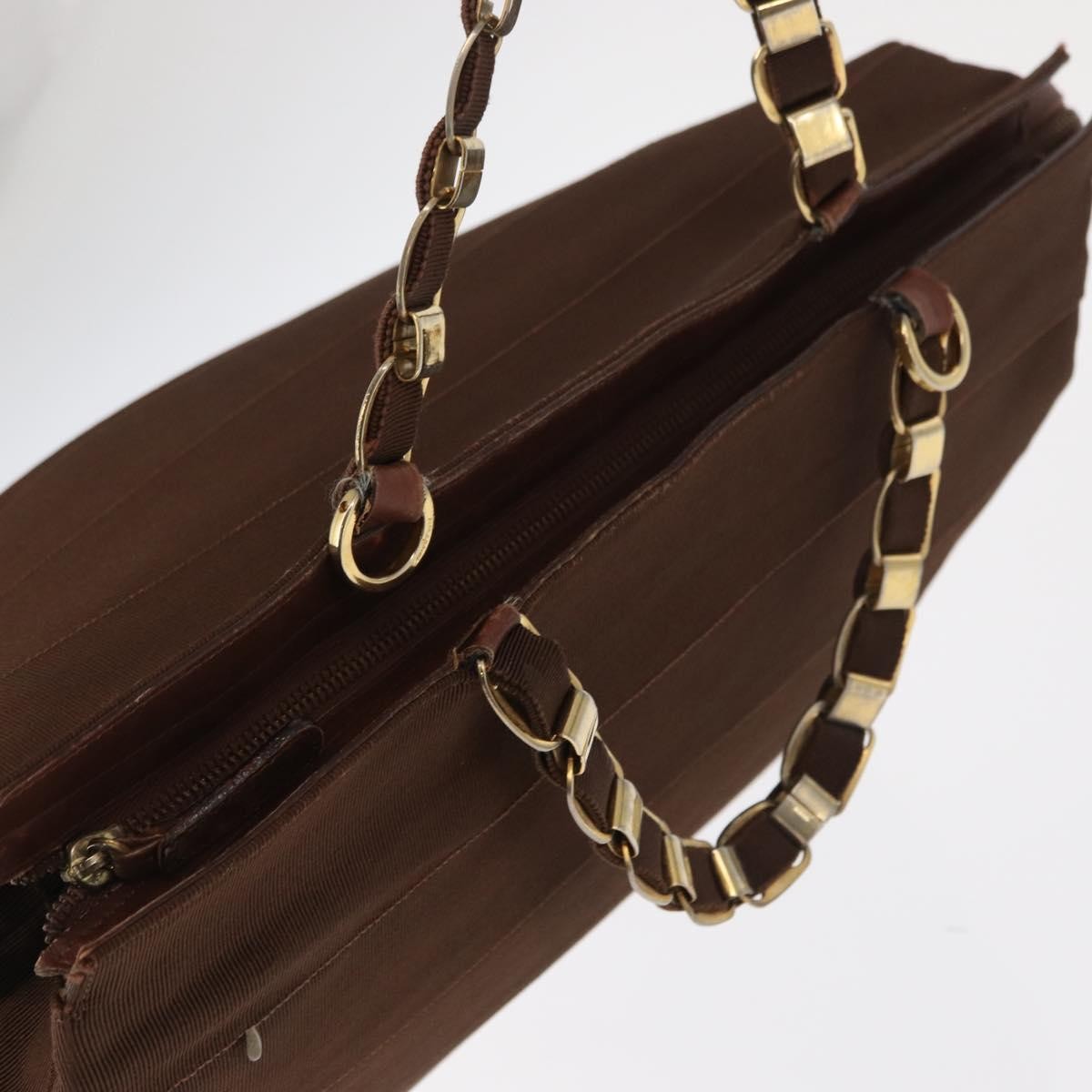 Salvatore Ferragamo Vala Tote Canvas Brown Canvas Tote Bag Bag (Pre-Owned)