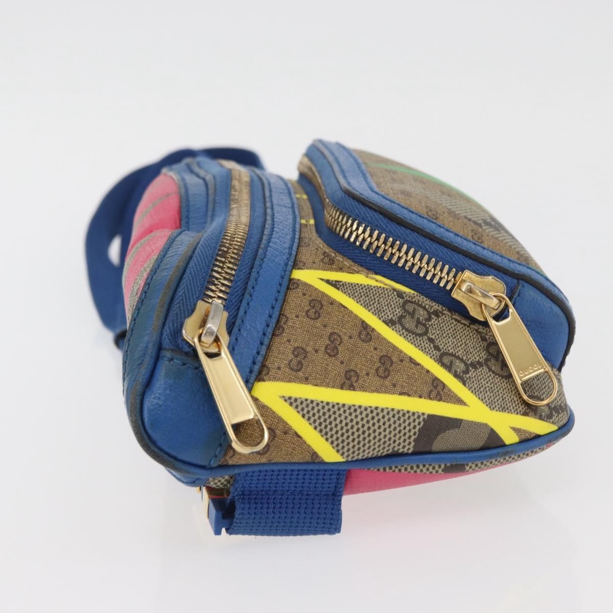 Gucci Gg Rhombus Cuir Multicolour Canvas Crossbody Bag Bag (Pre-Owned)