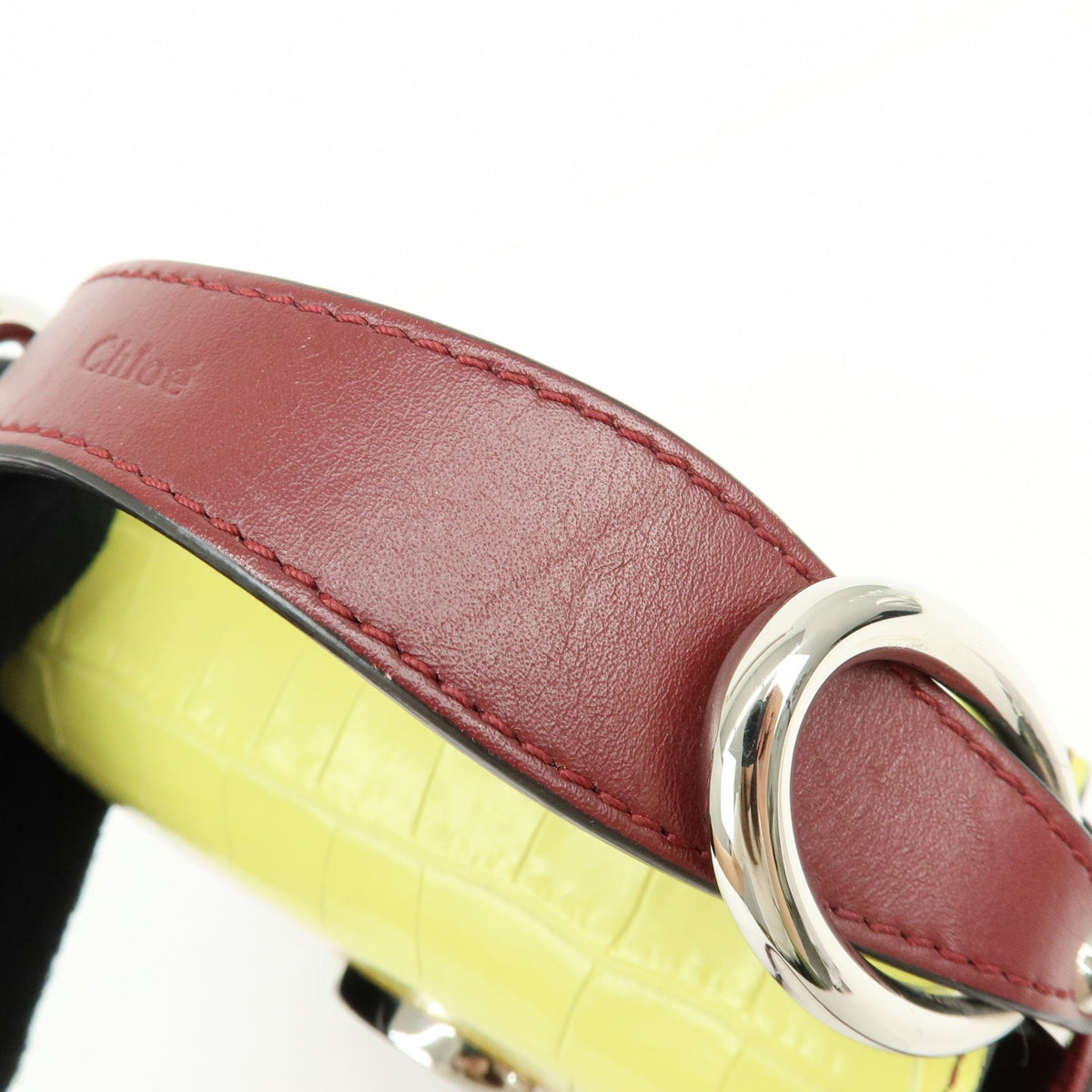 Chloe C Flap Crocodile Embossed Leather Multicolour Leather Handbag (Pre-Owned)