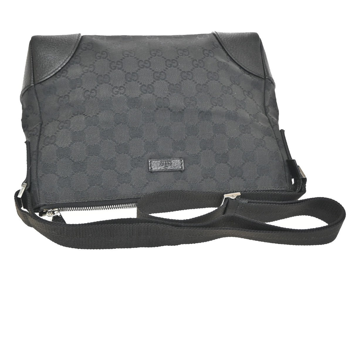 Gucci Web Loop Gg Canvas Black Canvas Shoulder Bag Bag (Pre-Owned)