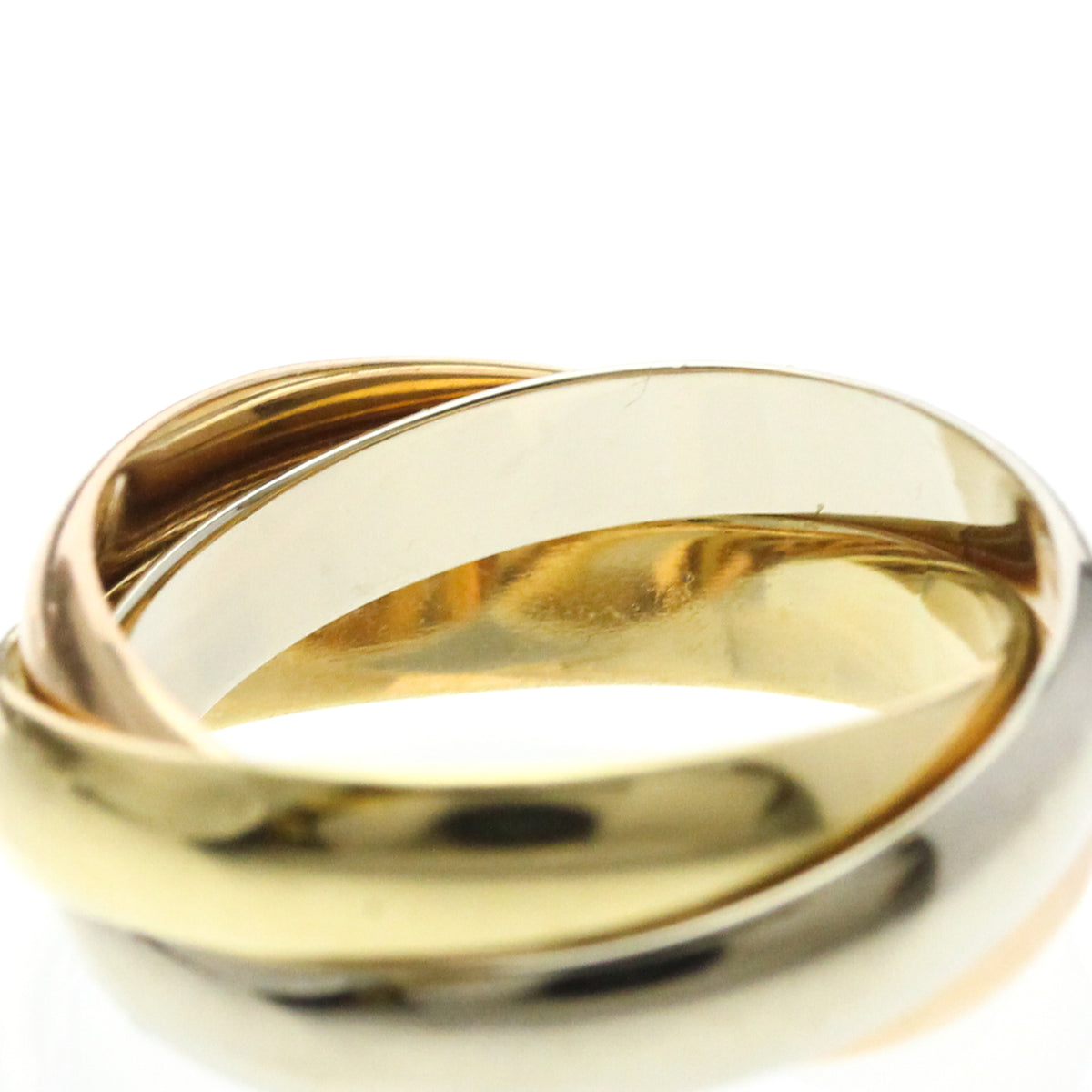 Cartier Trinity 18K Tricolor Gold Gold Gold Ring Jewelry (Pre-Owned)