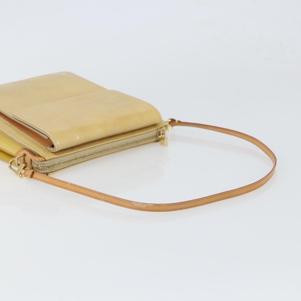 Louis Vuitton Mott Monogram Vernis Beige Patent_Leather Clutche & Pouche Bag (Pre-Owned)