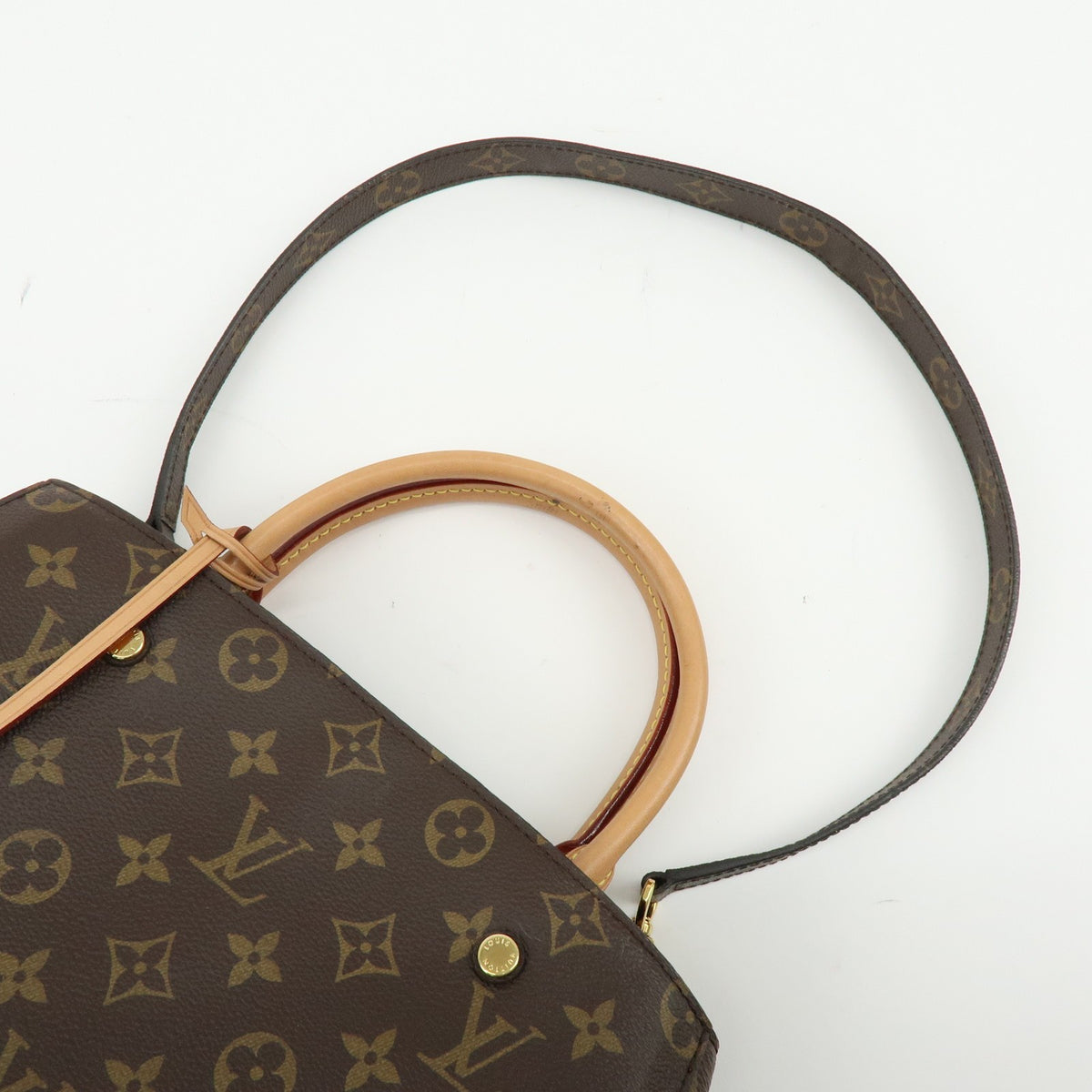Louis Vuitton Montaigne Monogram Canvas Brown Canvas Handbag (Pre-Owned)