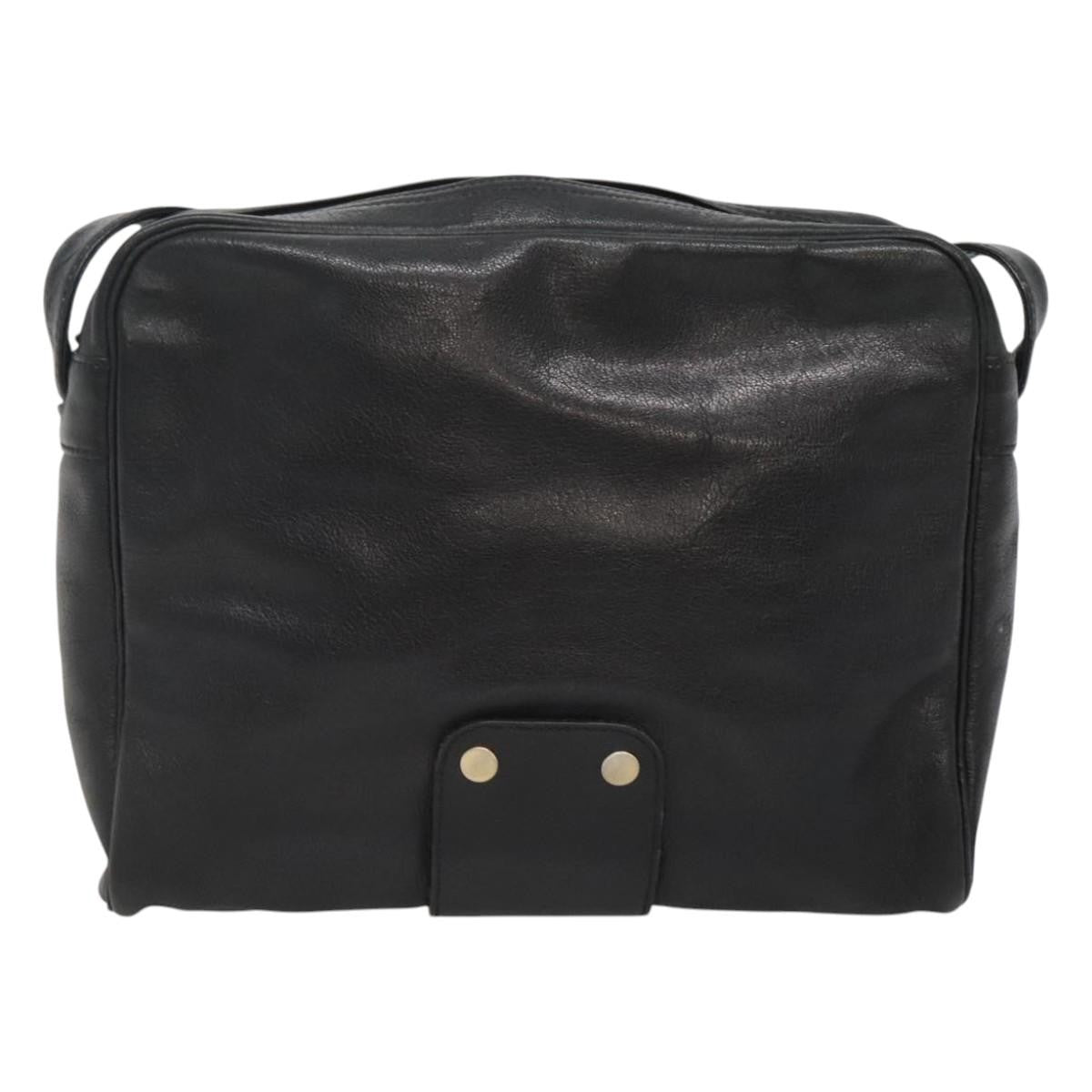 Christian Dior Vintage Leather Black Leather Shoulder Bag Bag (Pre-Owned)