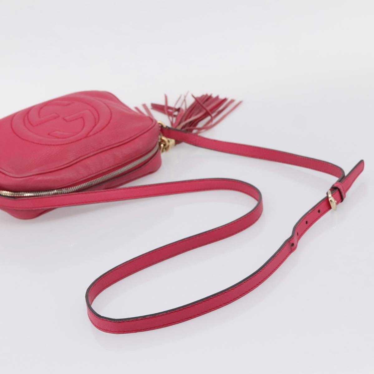 Gucci Soho Disco Leather Pink Leather Crossbody Bag Bag (Pre-Owned)