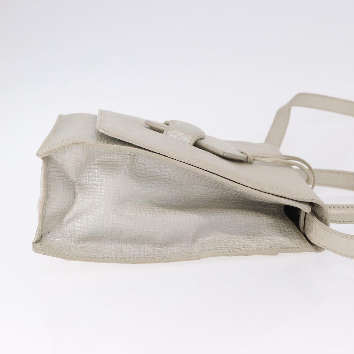 Loewe Barcelona Top Handle Leather Silver Leather Handbag (Pre-Owned)