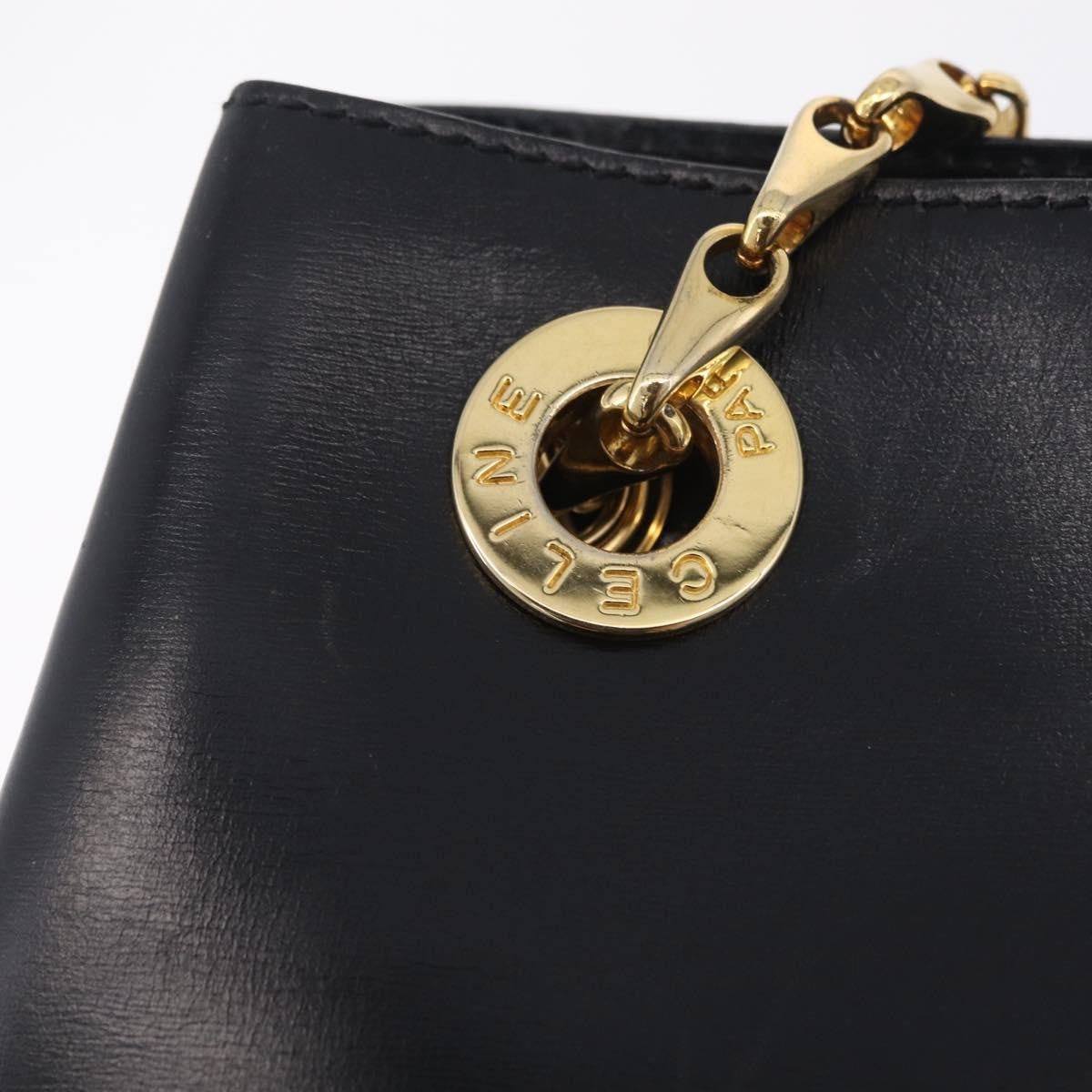 Celine Shoulder Leather Black Leather Shoulder Bag Bag (Pre-Owned)
