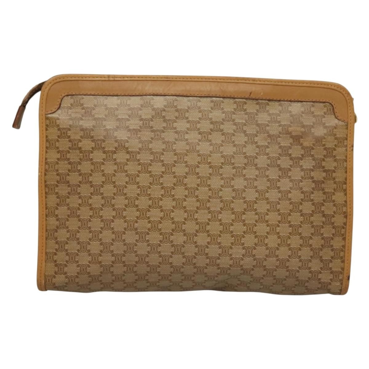 Celine Macadam Pochette Clutch Beige Pvc Clutche & Pouche Bag (Pre-Owned)