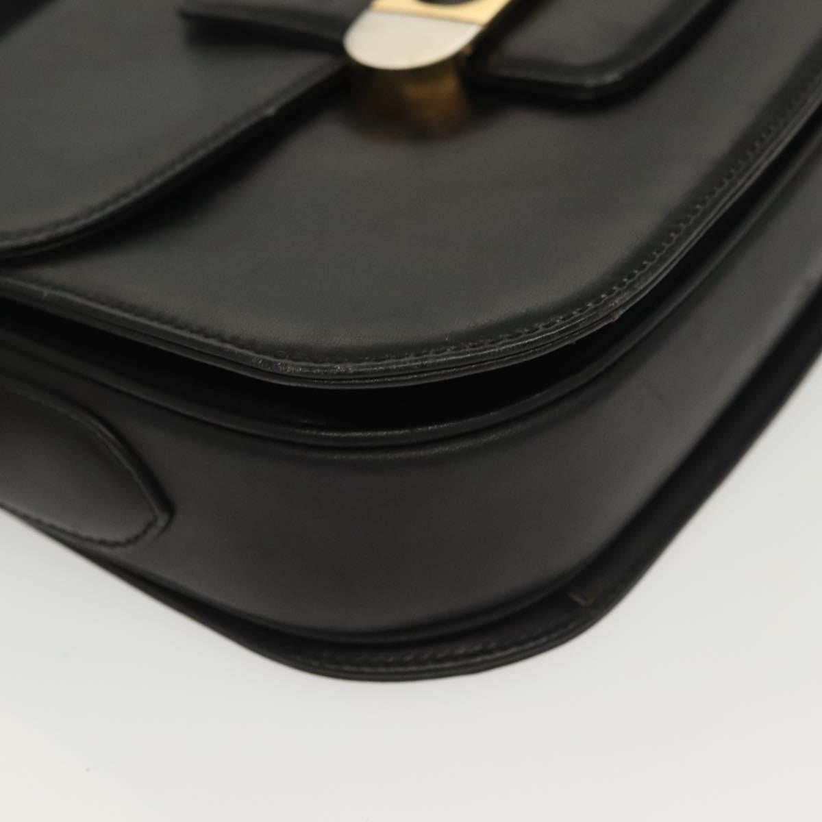Celine Horse Carriage Leather Black Leather Bag (Pre-Owned)