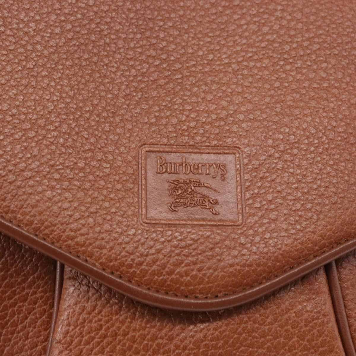 Burberry Flap Shoulder Leather Brown Leather Shoulder Bag Bag (Pre-Owned)