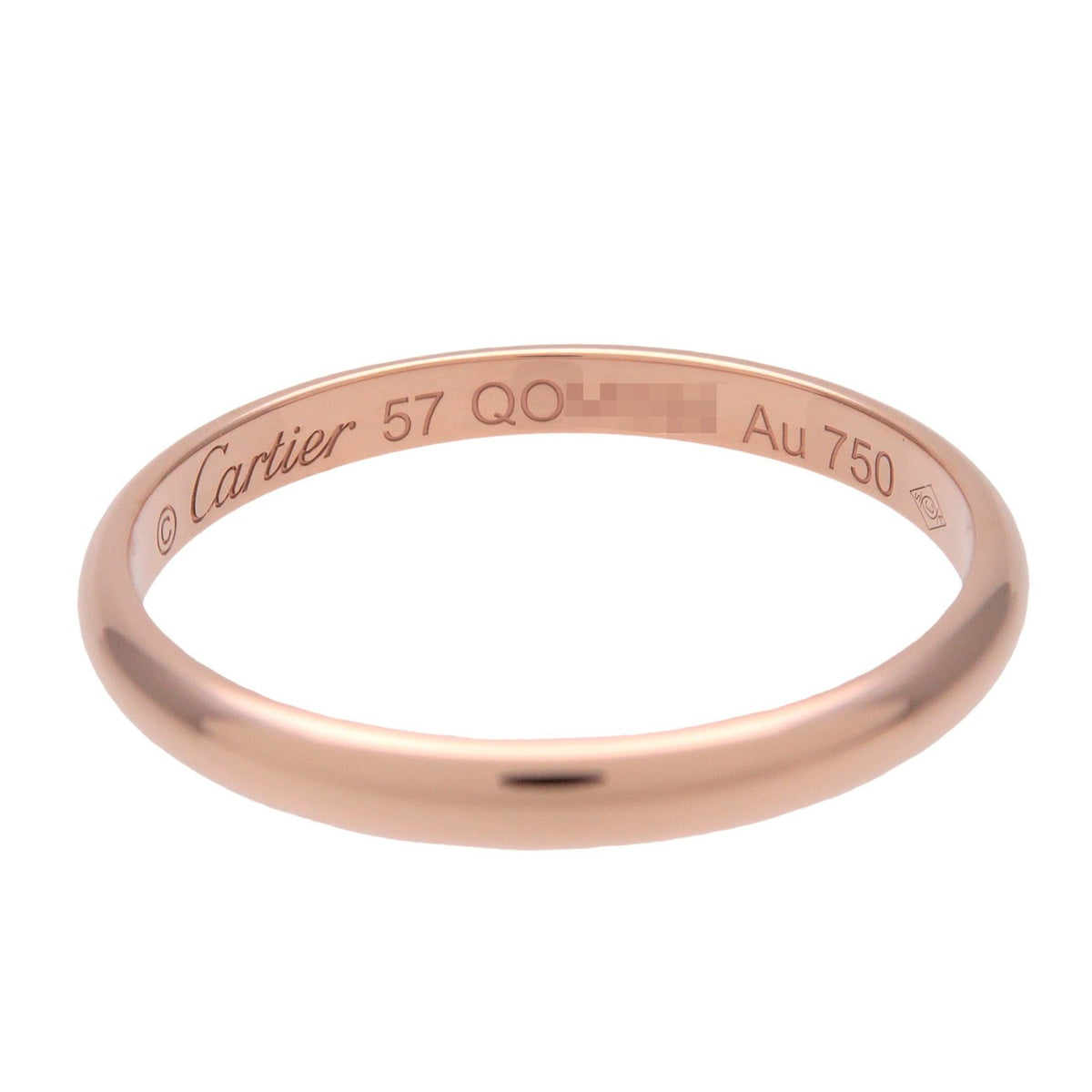 Cartier 1895 Wedding Band 18K Rose Gold Gold Rose_Gold Ring Jewelry (Pre-Owned)