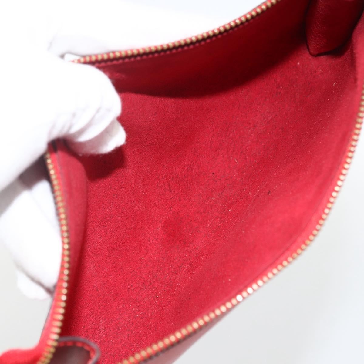 Louis Vuitton Pochette Accessoires Epi Leather Red Leather Clutche & Pouche Bag (Pre-Owned)