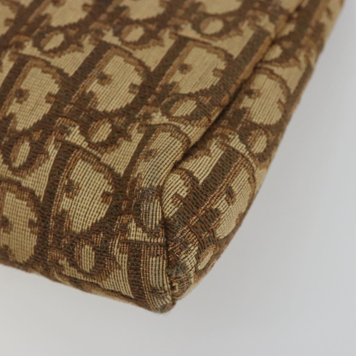 Christian Dior Vintage Trotter Canvas Brown Canvas Clutche & Pouche Bag (Pre-Owned)