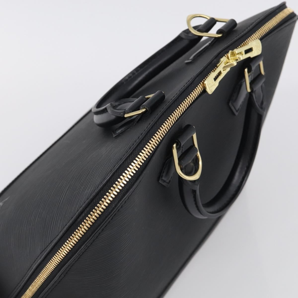 Louis Vuitton Alma Epi Leather Black Leather Handbag (Pre-Owned)