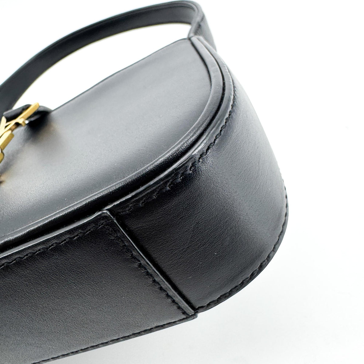 Saint Laurent Le 5 A 7 Hobo Leather Black Leather Shoulder Bag Bag (Pre-Owned)