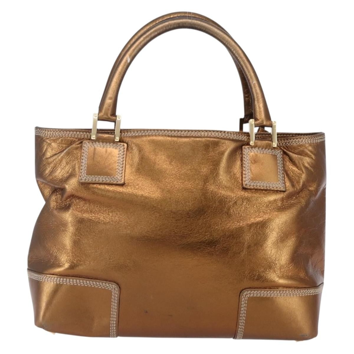 Loewe Vintage Anagram Tote Leather Metallic Leather Tote Bag Bag (Pre-Owned)
