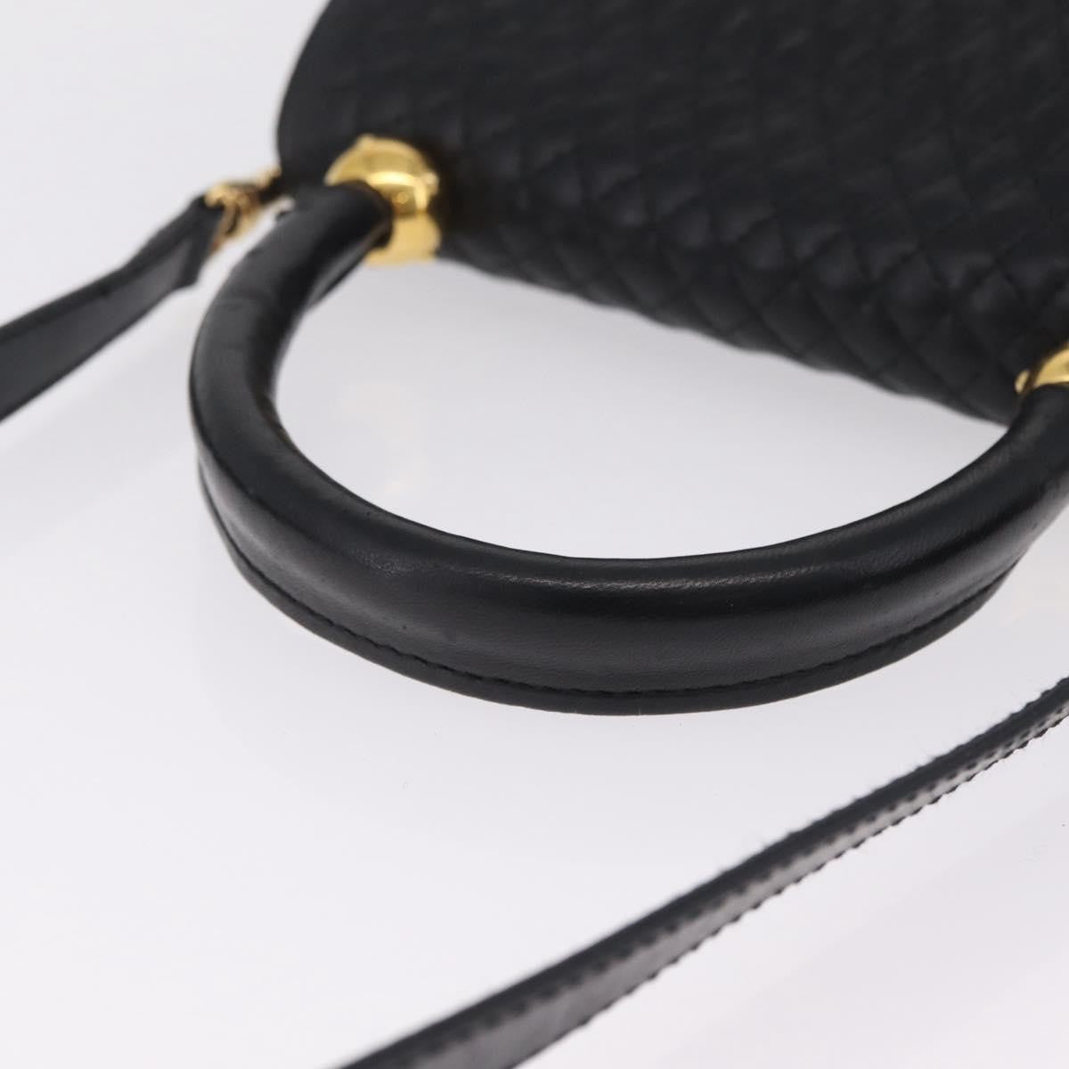 Bally Handbag Leather Black Leather Handbag (Pre-Owned)