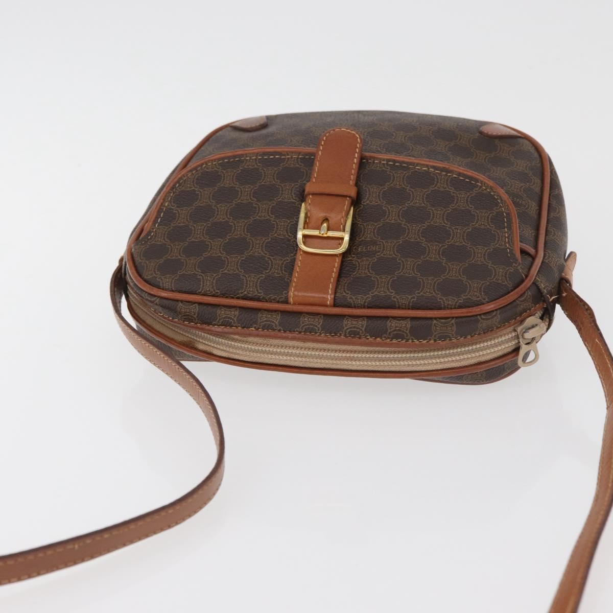Celine Vintage Macadam Canvas Brown Pvc Shoulder Bag Bag (Pre-Owned)