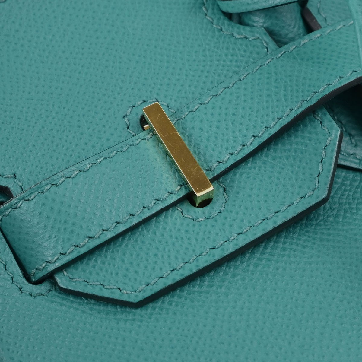 Hermes Birkin Green Epsom With Gold Hardware Green Leather Handbag (Pre-Owned)