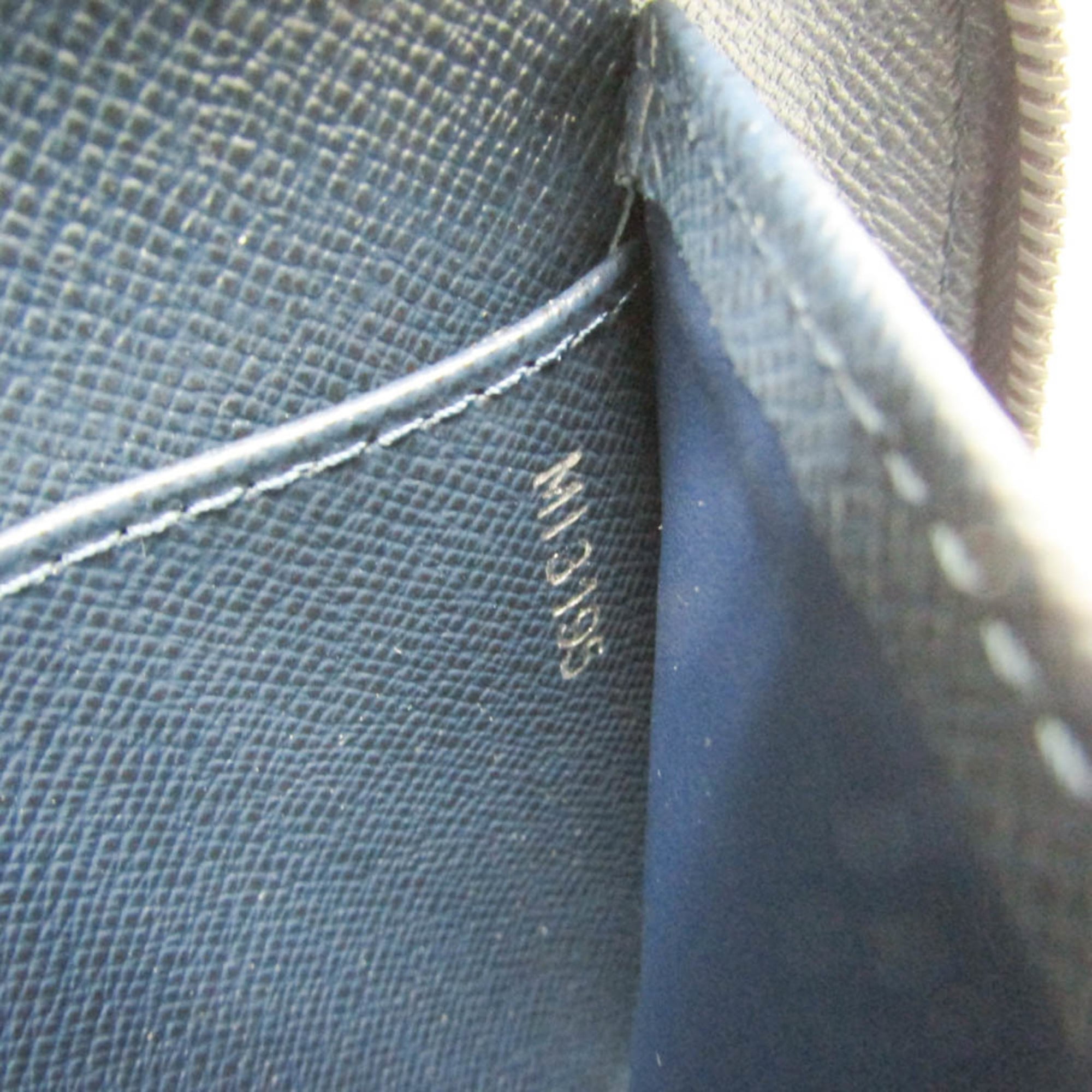Louis Vuitton Atoll Organizer Taiga Leather Blue Leather Wallets Accessory (Pre-Owned)