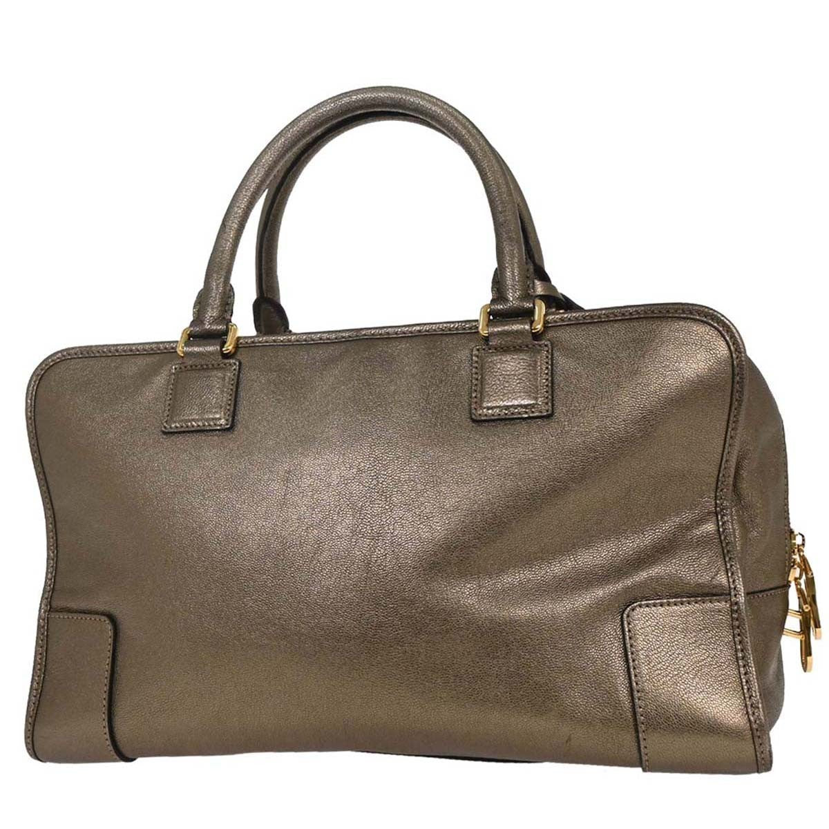 Loewe Amazona Leather Gold Leather Handbag (Pre-Owned)