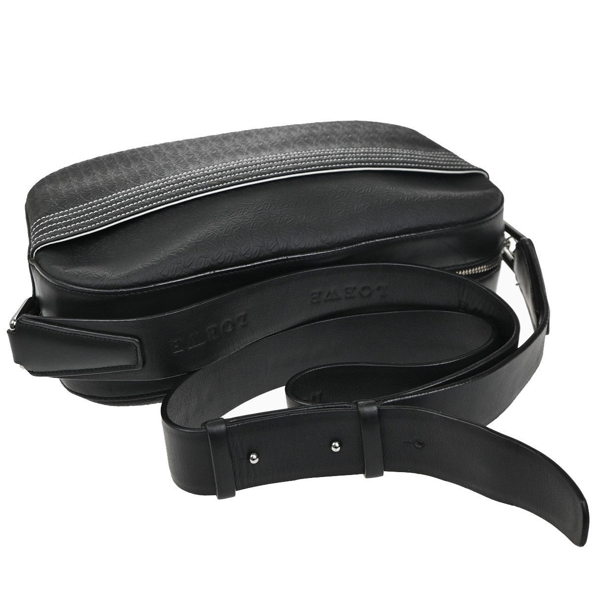 Loewe Anagram Leather Black Pvc Shoulder Bag Bag (Pre-Owned)