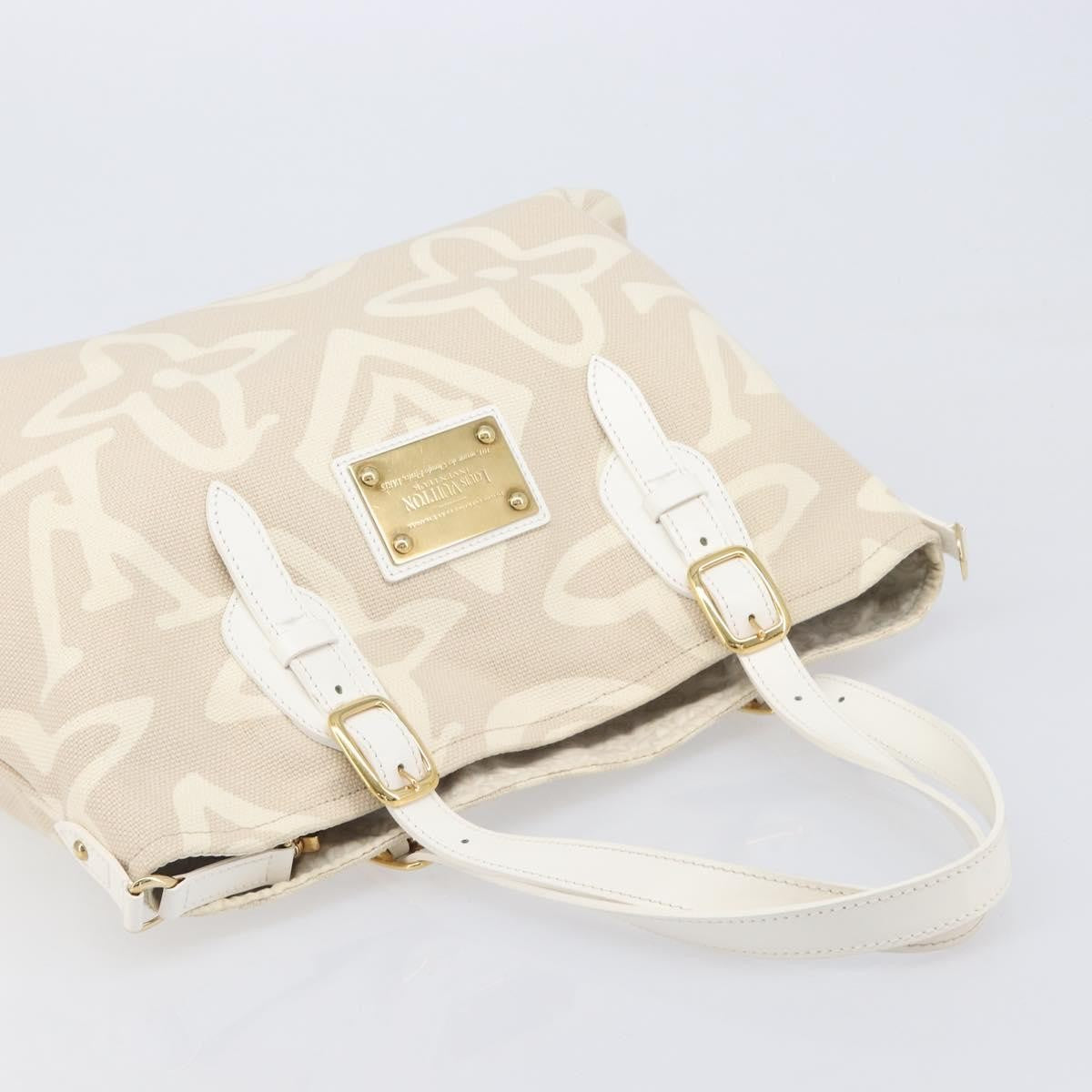 Louis Vuitton Tahitienne Cabas Canvas Beige Canvas Tote Bag Bag (Pre-Owned)