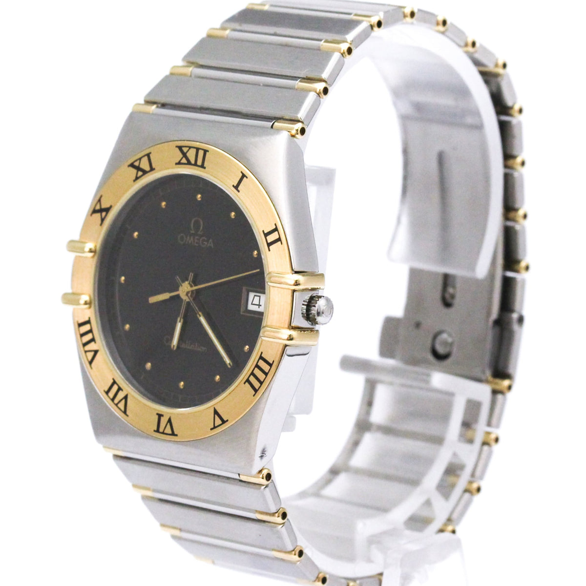 Omega Constellation Quartz Stainless Steel And Yellow Gold Watch (Pre-Owned)