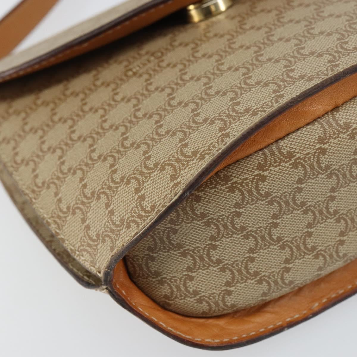 Celine Vintage Macadam Canvas Beige Canvas Shoulder Bag Bag (Pre-Owned)