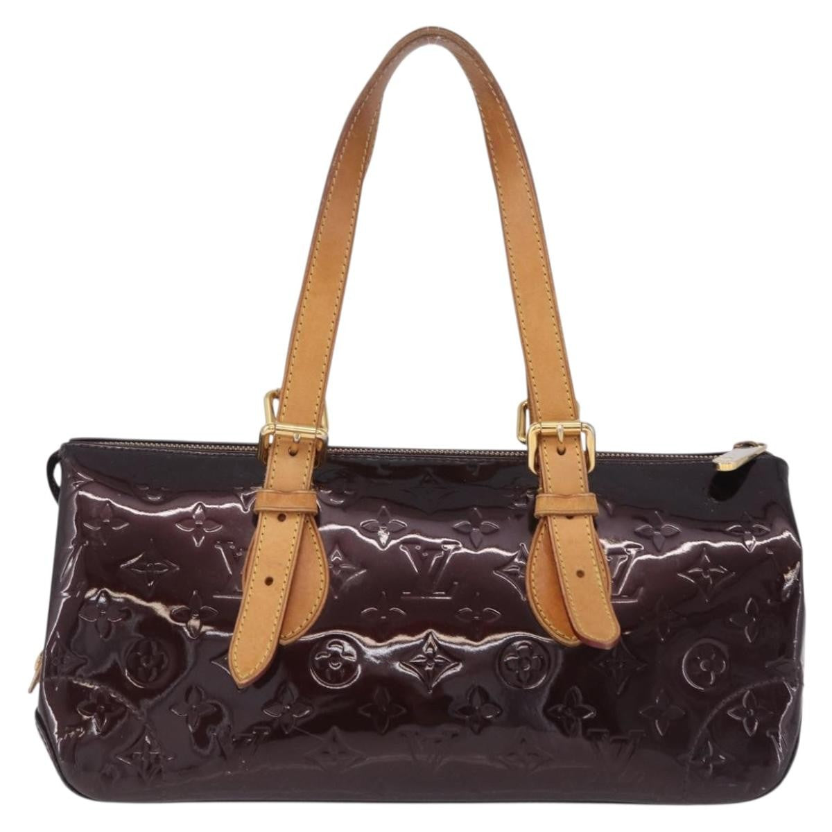 Louis Vuitton Rosewood Avenue Monogram Vernis Burgundy Patent_Leather Handbag (Pre-Owned)
