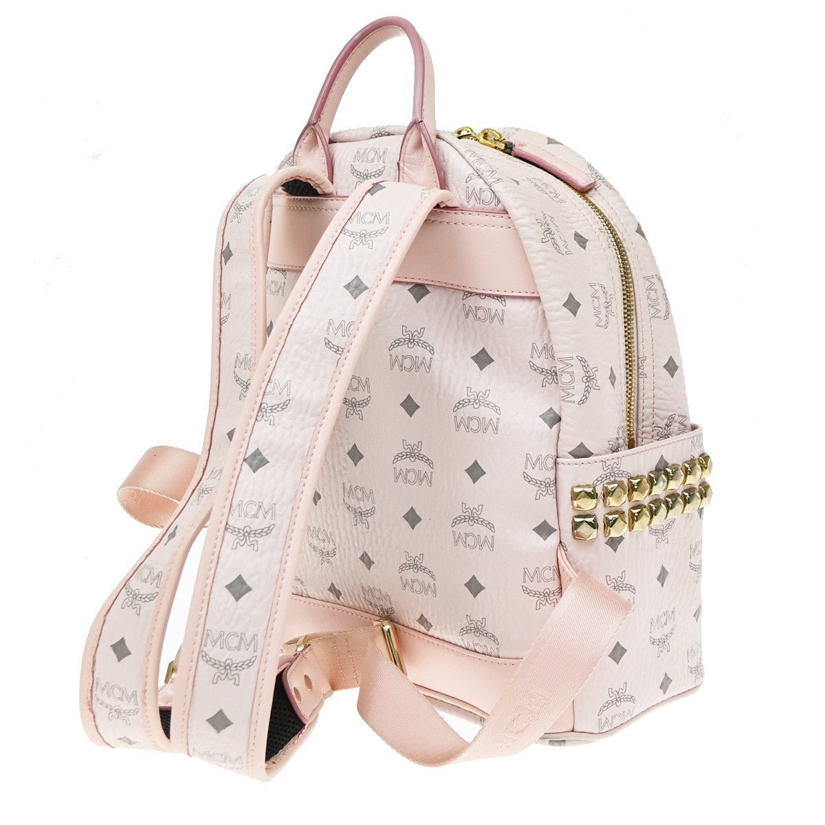 MCM Vintage Vicetos Leather Pink Leather Shoulder Bag Bag (Pre-Owned)