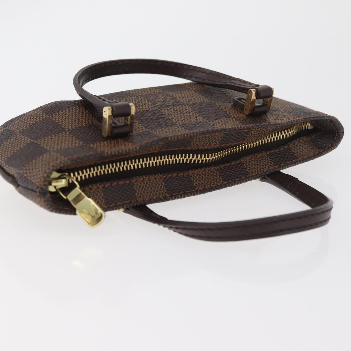 Louis Vuitton Manosque Pochette Damier Ebene Brown Canvas Clutche & Pouche Bag (Pre-Owned)