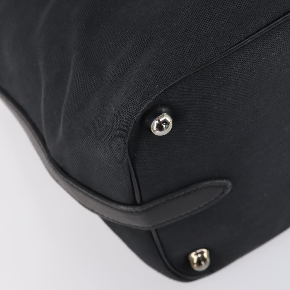 Gucci Vanity Tote Canvas Black Canvas Handbag (Pre-Owned)