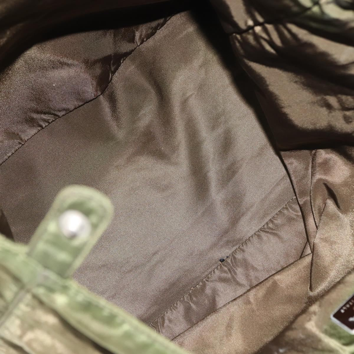 Prada Resin Handle Tote Tessuto Khaki Nylon Tote Bag Bag (Pre-Owned)