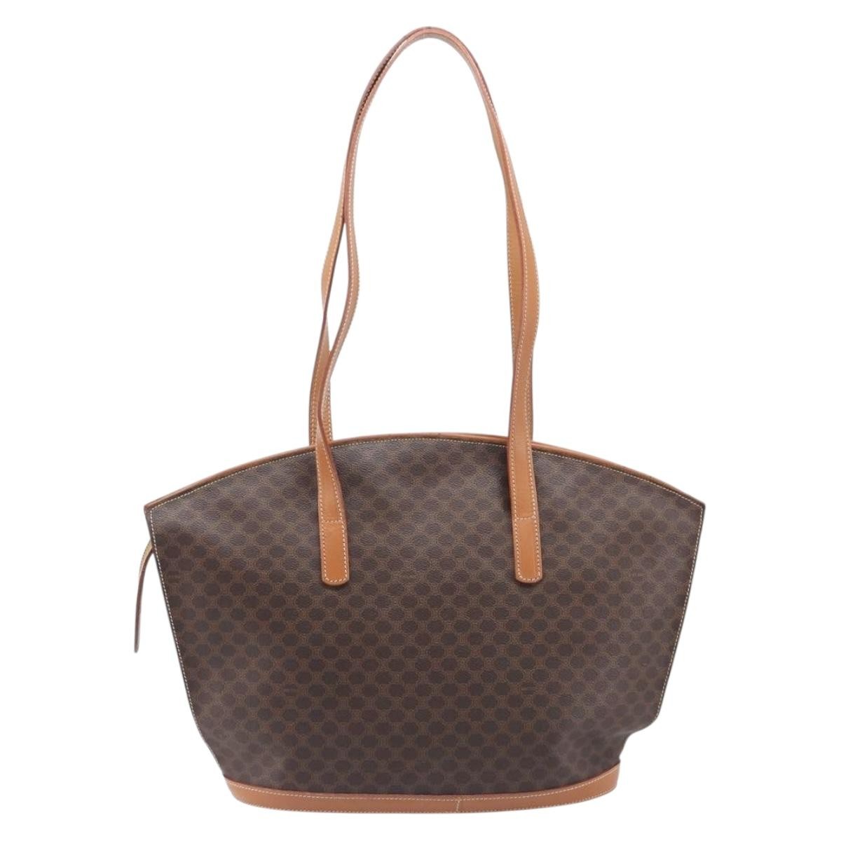 Celine Macadam Canvas And Leather Brown Canvas Tote Bag Bag (Pre-Owned)