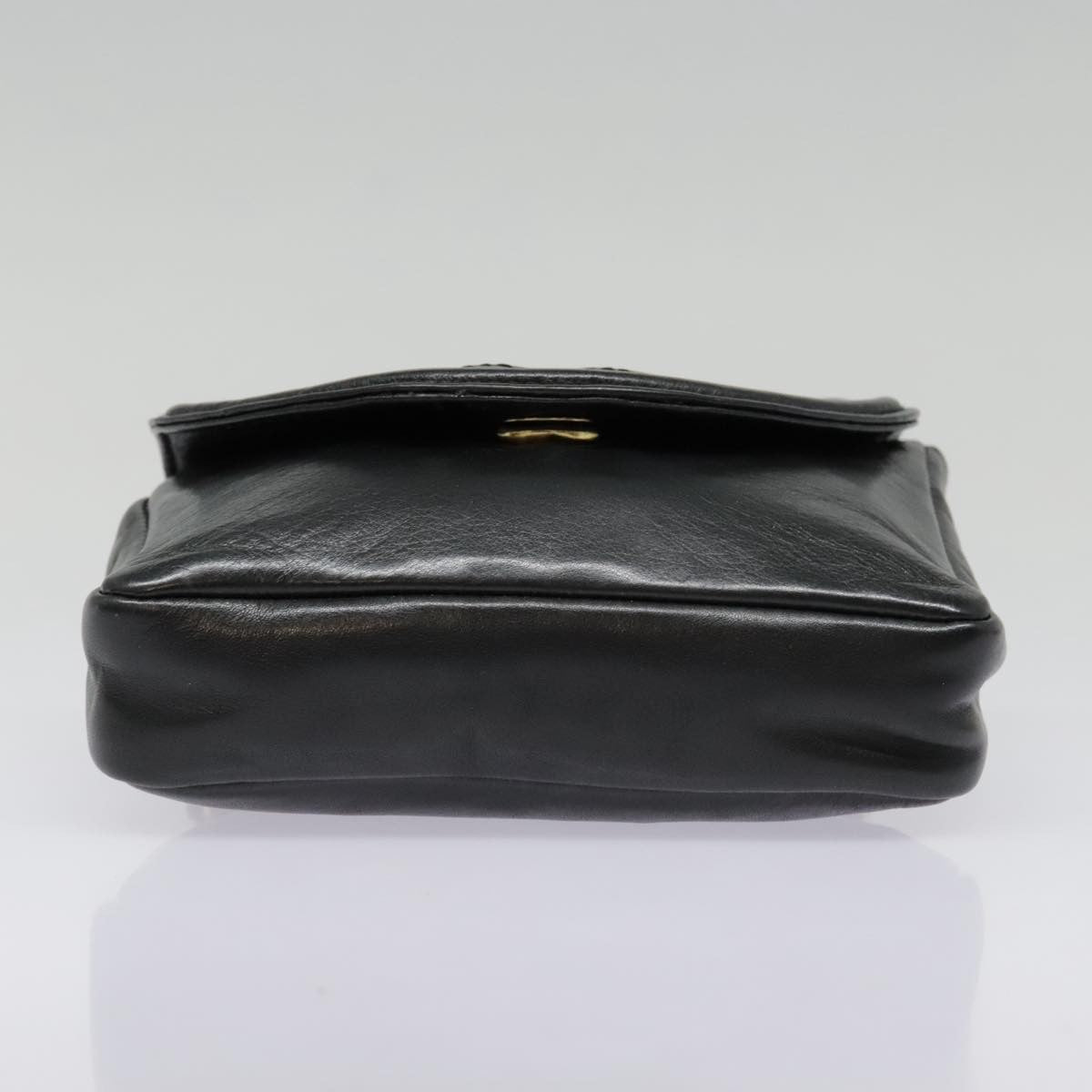 Chanel Chain Envelope Belt Quilted Calfskin Black Leather Clutche & Pouche Bag (Pre-Owned)