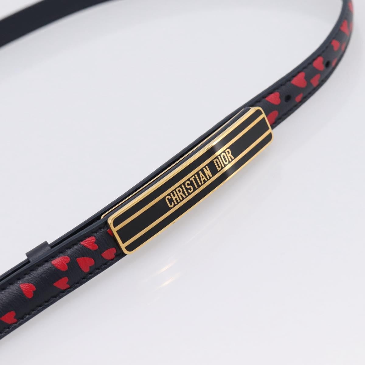 Christian Dior Vintage Belt Canvas Black Leather Belts Accessory (Pre-Owned)