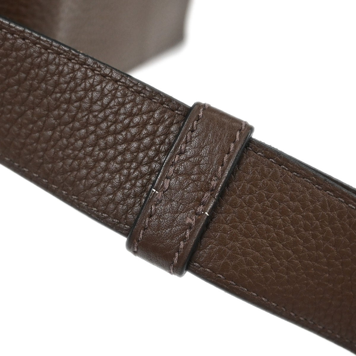 Hermes Steve Caporal Clemence Brown Calfskin Shoulder Bag Bag (Pre-Owned)