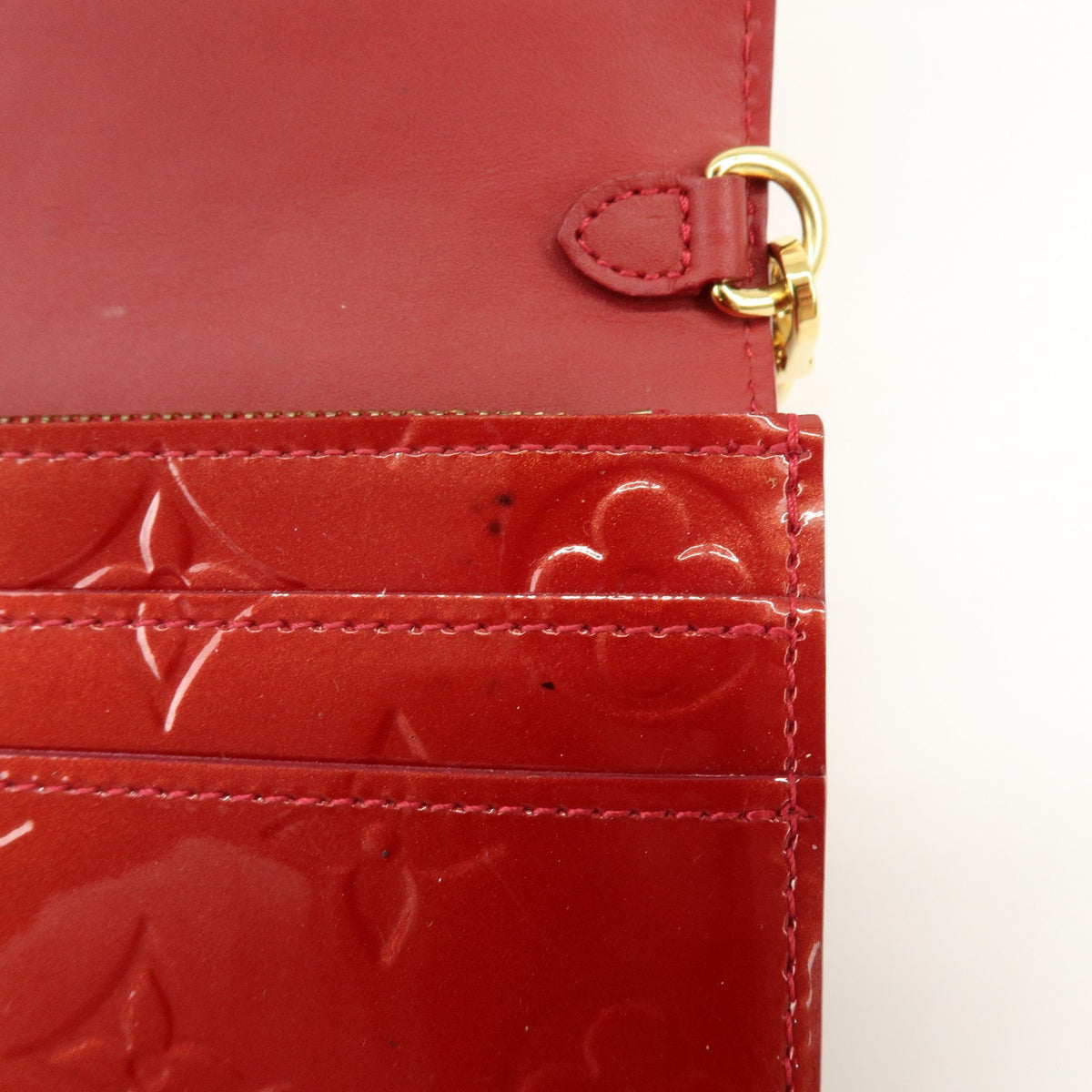 Louis Vuitton Chaine Monogram Vernis Red Patent_Leather Crossbody Bag Bag (Pre-Owned)