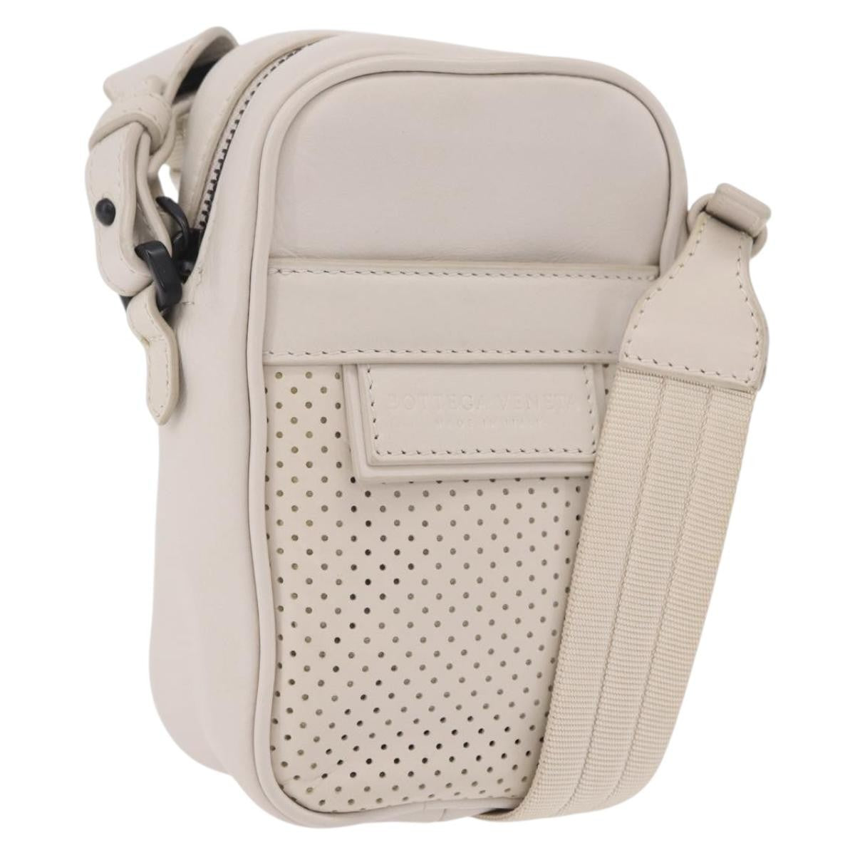 Bottega Veneta Shoulder Leather White Leather Shoulder Bag Bag (Pre-Owned)