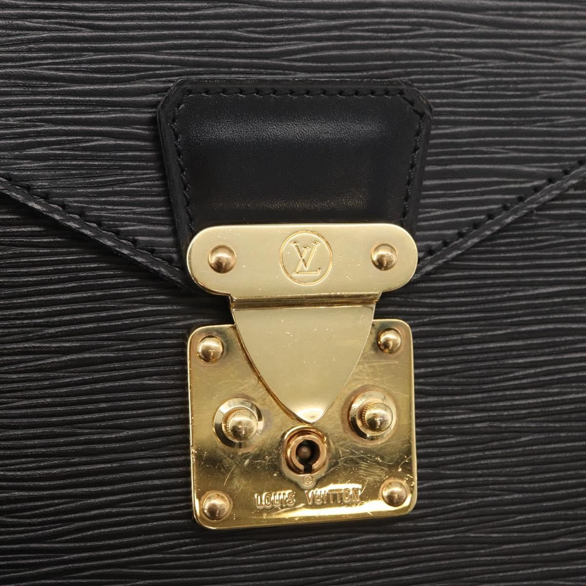 Louis Vuitton Porte-Documents Senateur Epi Leather Black Leather Briefcase Bag (Pre-Owned)