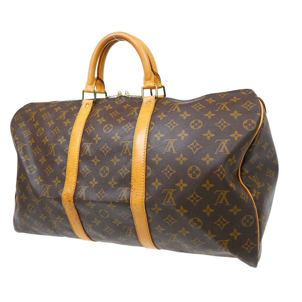 Louis Vuitton Keepall Monogram Canvas Brown Canvas Travel Bag Bag (Pre-Owned)
