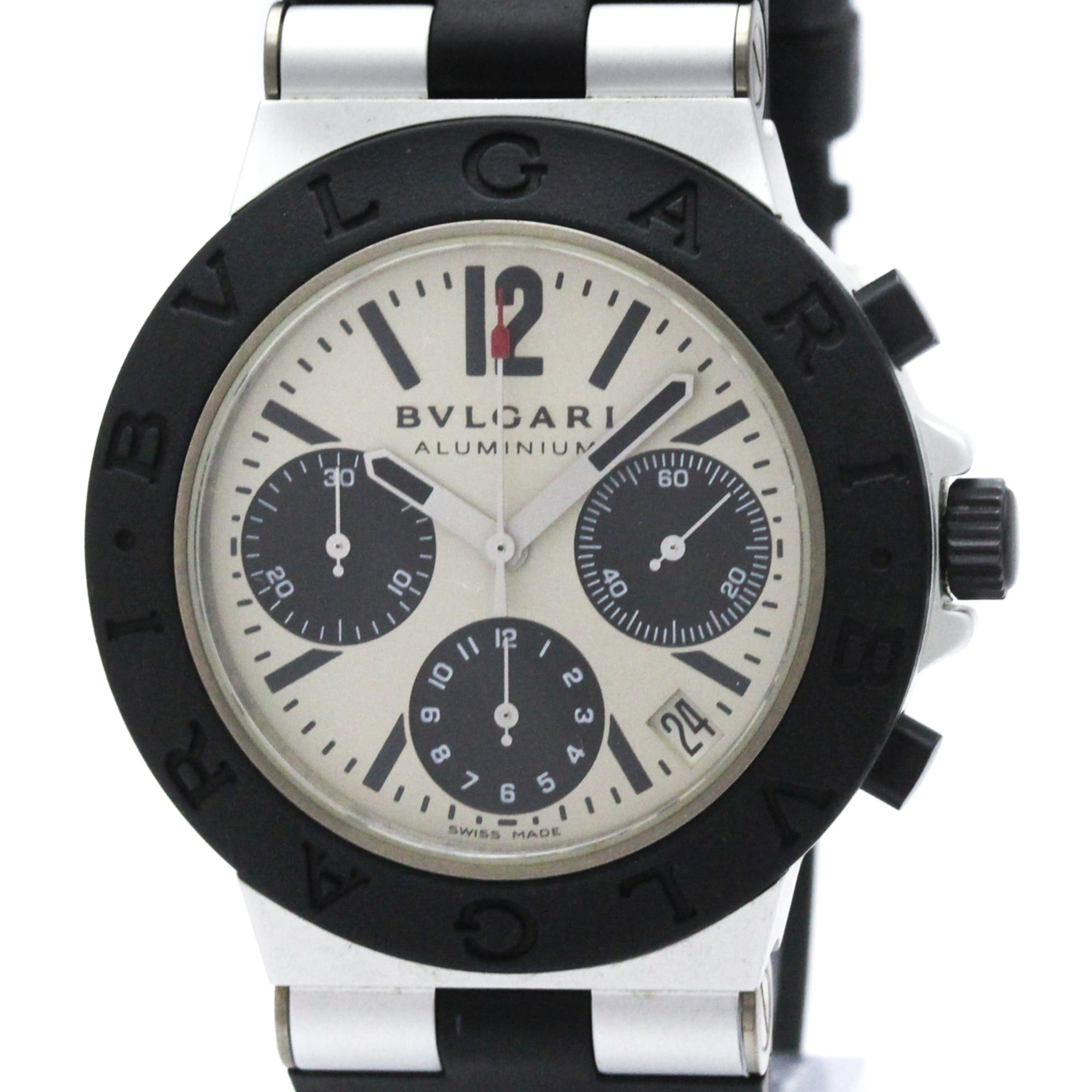 Bvlgari Diagono Aluminium Chronograph Automatic Aluminium And Rubber Watch (Pre-Owned)