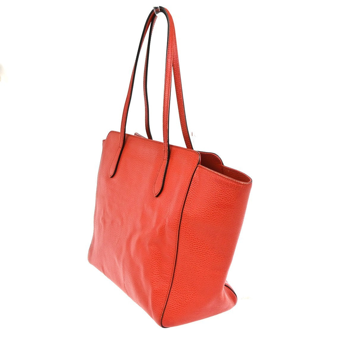 Gucci Swing Tote Leather Red Leather Tote Bag Bag (Pre-Owned)